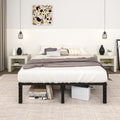NULS 14 inch Queen Bed Frame, Heavy Duty Metal Platform, No Box Spring Needed, Easy Assembly, Noise Free, Black