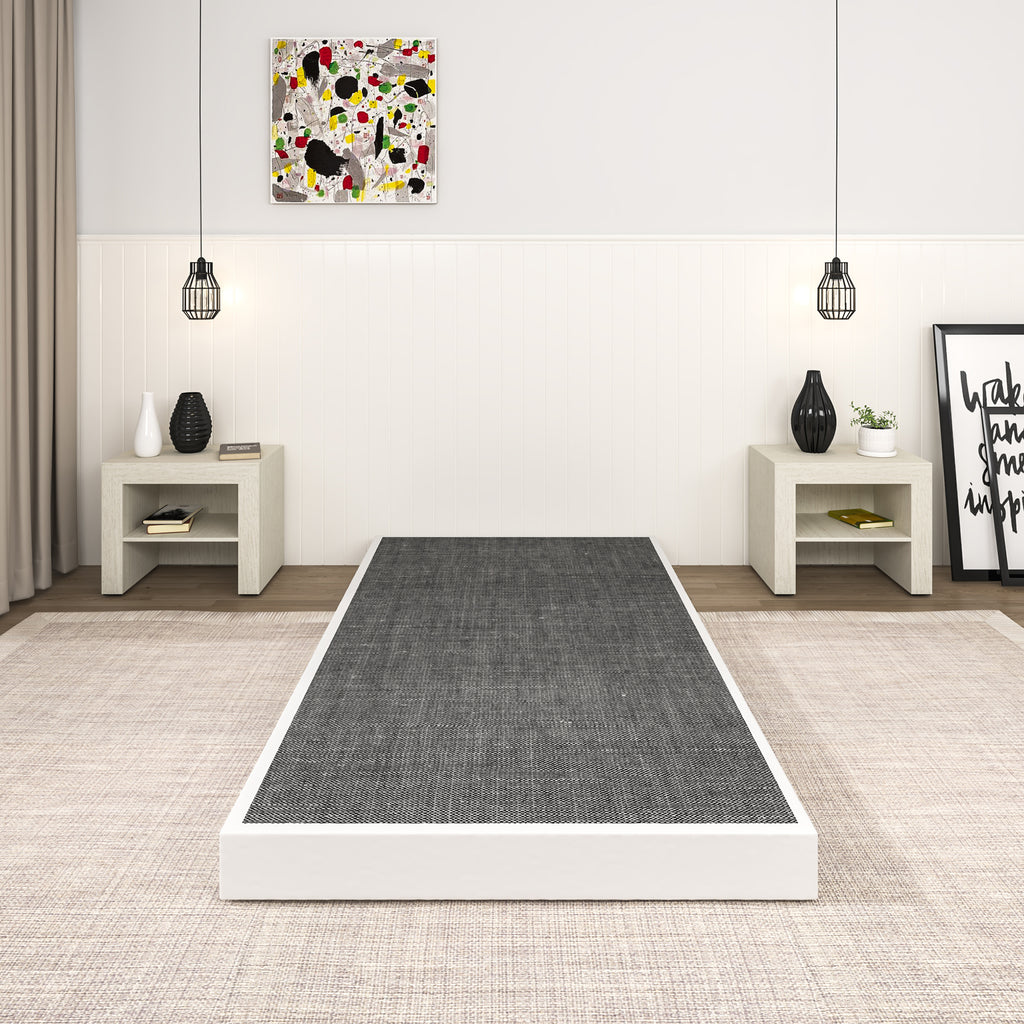 NULS Twin Box Springs 5 inch, Heavy Duty Metal Mattress Foundation with Cover, Easy Assembly