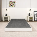 NULS 7 Inch Box Spring Queen Size Bed Base, Heavy Duty Metal Queen Mattress Foundation with Fabric Cover, Easy Assembly, Black